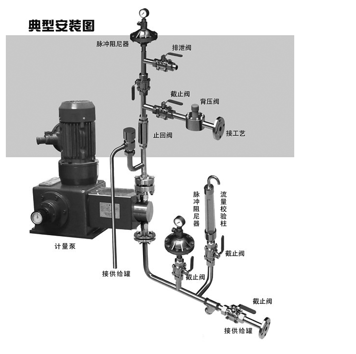 藥劑加料泵典型安裝圖